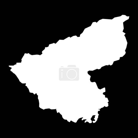 Fermanagh and Omagh map, administrative district of Northern Ireland. Vector illustration.