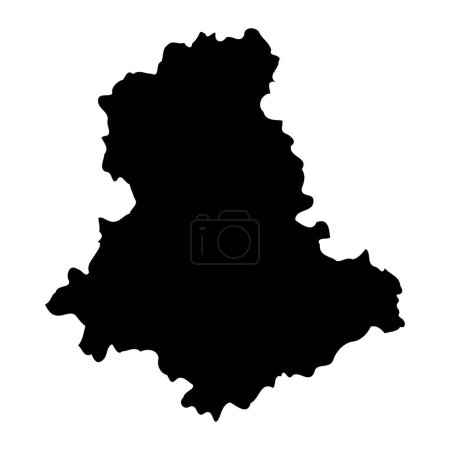 Ilustración de Haute Vienne departamento mapa, división administrativa de Francia. Ilustración vectorial. - Imagen libre de derechos
