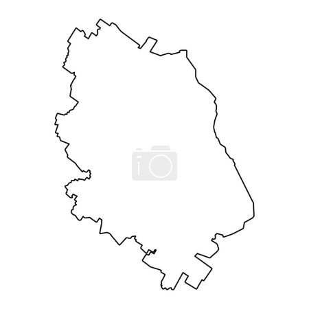 Stavropol Krai mapa, división administrativa de Rusia. Ilustración vectorial.