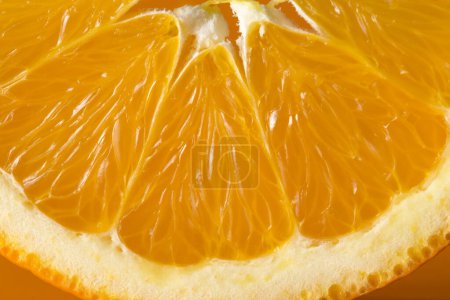 Photo for Detail of a juicy orange slice. Selective focus - Royalty Free Image