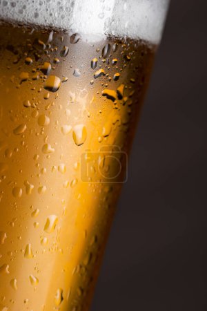 Photo for Close up of a wet pint of cold pale beer - Royalty Free Image