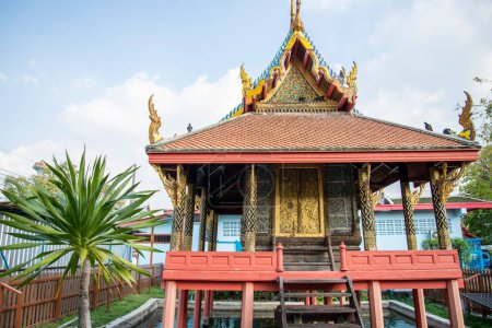 Photo for The Wat Apson Sawan Worawihan or Wat Apson Sawan in Thonburi in the city of Bangkok in Thailand.    Thailand, Bangkok, December, 2022 - Royalty Free Image