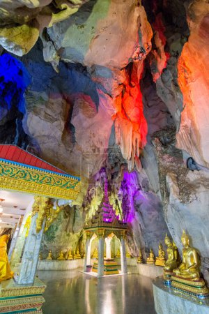 Photo for The Wat Tham Khao Yoi and Cave Temple near the city of Phetchaburi in the Province of Phetchaburi  in Thailand,  Thailand, Phetchaburi, November, 2022 - Royalty Free Image