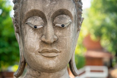 Téléchargez les photos : A Buddha at the Wat Yai Chai Mongkon in the City Ayutthaya in the Province of Ayutthaya in Thailand,  Thailand, Ayutthaya, November, 2022 - en image libre de droit