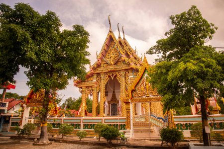 Téléchargez les photos : The Wat Mai Hat Krathingthong in the city of Jomtien near Pattaya in the Province of Chonburi in Thailand,  Thailand, Jomtien, November, 2022 - en image libre de droit