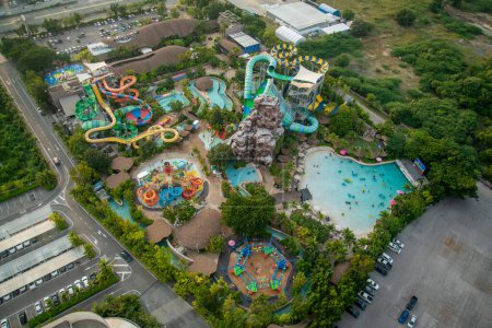Photo for The Waterpark Vana Nava Water Jungle the Hotel Holiday Inn near the City of Hua Hin in the Province of Prachuap Khiri Khan in Thailand,  Thailand, Hua Hin, December, 2022 - Royalty Free Image