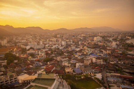 Photo for A view from Hotel Hilton Viewpoint of the City of Hua Hin in the Province of Prachuap Khiri Khan in Thailand,  Thailand, Hua Hin, December, 2022 - Royalty Free Image