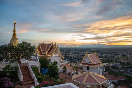 Photo for The Wat Thammikaram Mahathat Worawihan in the Town of Phrachuap Khiri Khan in the Province of Prachuap Khiri Khan in Thailand,  Thailand, Prachuap Khiri Khan, December, 2022 - Royalty Free Image