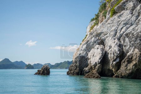 Photo for The Ko Kho Ram Island in the Landscape and Coast at Dolphin Bay at the Hat Sam Roi Yot in the Province of Prachuap Khiri Khan in Thailand,  Thailand, Hua Hin, December, 2022 - Royalty Free Image