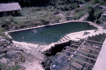 Photo for A Hotspring in the Nature near the Town of Baoshan in the province of Yunnan in China in east asia.  China, Yunnan, April, 1996 - Royalty Free Image
