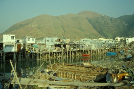 Photo for The architecture of the Fishing Village of Tai O on Lantau Island in Hongkong.  China, Hongkong, May, 1997 - Royalty Free Image