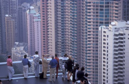Photo for Apartments, Homes and Flats in a Skyscraper in the city of Hongkong in the city of Hongkong in Hongkong.  China, Hongkong, May, 1999 - Royalty Free Image