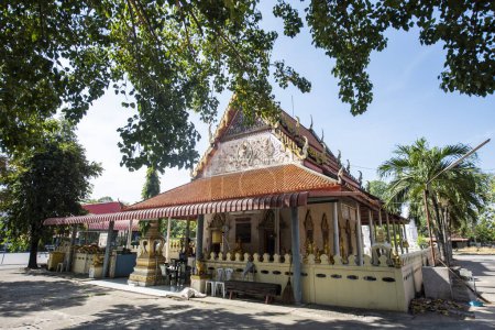 the Wat Nakhon Nueang Khet or Wat Ton Taan near city Mueang Chachoengsao City in Province of Chachoengsao in Thailand.  Thailand, Chachoengsao, November, 3, 2023