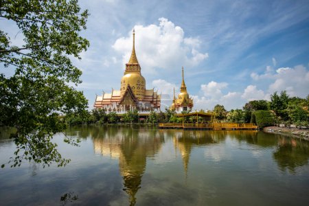 the Wat Phrong Akat or Phra Archan Somchai near city Mueang Chachoengsao City in Province of Chachoengsao in Thailand.  Thailand, Chachoengsao, November, 3, 2023