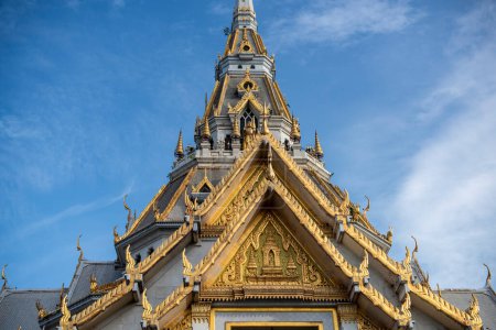 the Wat Sothon Wararam Worawihan in city Mueang Chachoengsao City in Province of Chachoengsao in Thailand.  Thailand, Chachoengsao, November, 3, 2023
