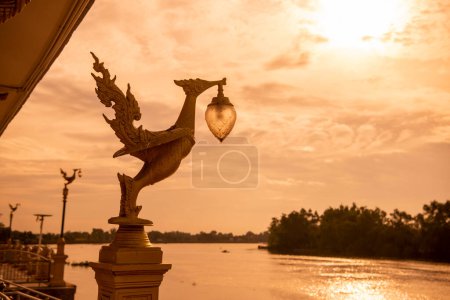Wat Sothon Wararam Worawihan at Bang Pakong River in the City and Province of Chachoengsao in Thailand.  Thailand, Chachoengsao, November, 2, 2023