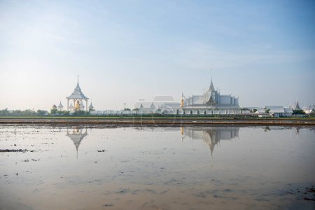 Wat Wirachot Thammaram near city Mueang Chachoengsao City in Province of Chachoengsao in Thailand.  Thailand, Chachoengsao, November, 3, 2023