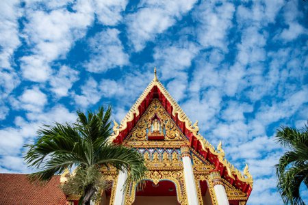 Photo for Wat Jaeng in the city centre of Udon Ratchathani and Province Ubon Ratchathani in Thailand, November 25, 2023. - Royalty Free Image
