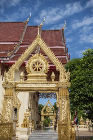 Photo for Wat Liab in the city centre of Udon Ratchathani and Province Ubon Ratchathani in Thailand, November 25, 2023 - Royalty Free Image