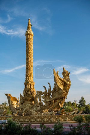 Photo for Replica of float of Ubon Ratchathani Candle Festival located in Thung Si Muang park in Ubon Ratchathani, Thailand. - Royalty Free Image