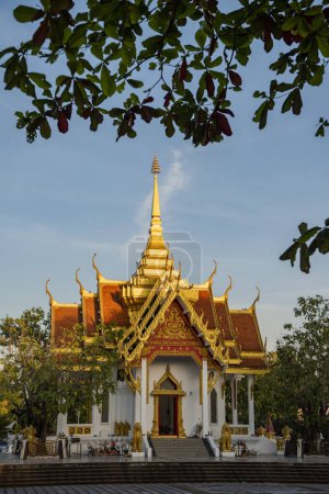 City Pillar Shrine in city Ubon Ratchathani and Province Ubon Ratchathani in Thailand. Thailand, Ubon Ratchathani, November 22, 2023.