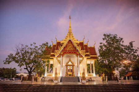 Photo for City Pillar Shrine in city Ubon Ratchathani and Province Ubon Ratchathani in Thailand. Thailand, Ubon Ratchathani, November 22, 2023. - Royalty Free Image