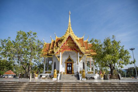 Photo for City Pillar Shrine in city Udon Ratchathani and Province Ubon Ratchathani in Thailand. Thailand, Ubon Ratchathani, November, 23, 2023 - Royalty Free Image