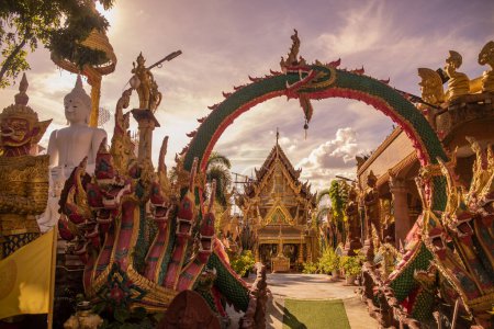 Wat Tai Phrachao Yai Ong Tue in the city Udon Ratchathani and Province Ubon Ratchathani in Thailand, November 23, 2023.