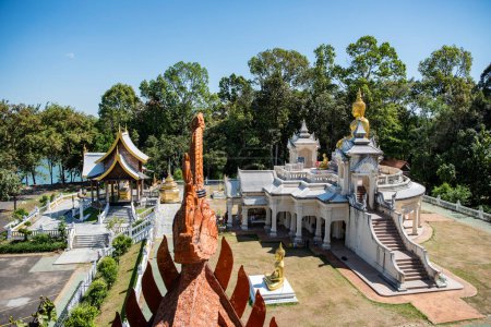 Schrein am Wat Sa Prasan Suk im Stadtzentrum von Ubon Ratchathani und Provinz Ubon Ratchathani in Thailand.