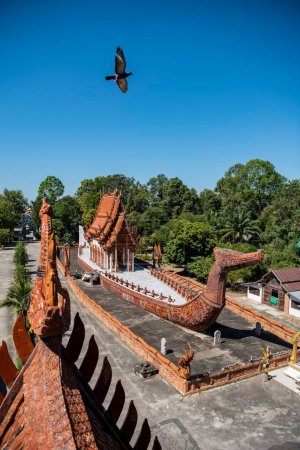 Temple du navire de Wat Sa Prasan Suk dans le centre-ville d'Ubon Ratchathani et la province d'Ubon Ratchathani en Thaïlande. Thaïlande, Ubon Ratchathani, 24 novembre 2023
