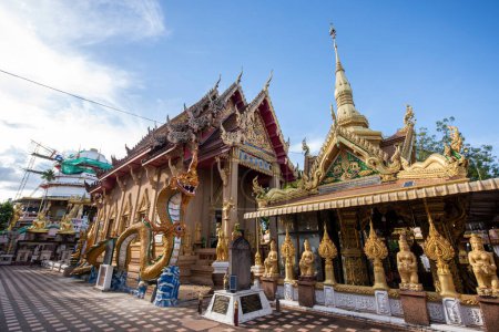  Wat Tai Phrachao Yai Ong Mar dans la ville Udon Ratchathani et la province Ubon Ratchathani en Thaïlande, 23 novembre 2023.