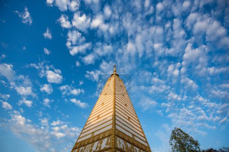 Thailand, Ubon Ratchathani -  November 24, 2023: Sri Maha Pho Chedi of Wat Phra That Nong Bua Temple in the city centre of Ubon Ratchathani and Province Ubon Ratchathani in Thailand.