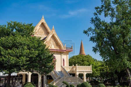 Crematorium of Wat Phra Pathom Chedi royal palace in city and Province Nakhon Pathom in Thailand.  Thailand, Nakhon Pathom, November 13, 2023