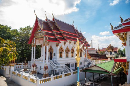 Wat Bang Nam Phueng Nok in the Town of Phra Pradaeng near the city and Province Samut Prakan in Thailand.  Thailand, Samut Prakan, December 7, 2023