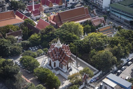 Téléchargez les photos : Sanctuaire du pilier de la ville Samut Prakan dans la province Samut Prakan en Thaïlande au 7 décembre 2023. - en image libre de droit