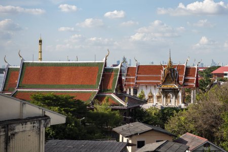 Wat Mahawong the city of Samut Prakan and Province Samut Prakan in Thailand.  Thailand, Samut Prakan, December 7, 2023