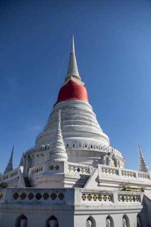 Thailand, Samut Prakan - December 7, 2023: Wat Phra Samut Chedi in the city of Samut Prakan in the Province Samut Prakan in Thailand.