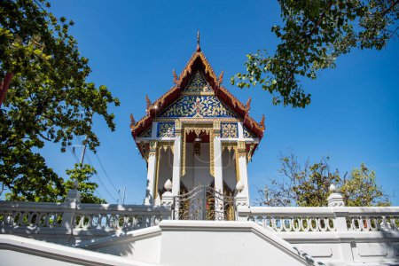 Wat Phaya Prap Patchamit in the Town of Phra Pradaeng near the city and Province Samut Prakan in Thailand.  Thailand, Samut Prakan, December, 7, 2023
