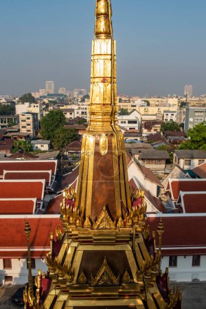 le Wat Ratchanatdaram Worawihan au Bangladesh dans la ville de Bangkok en Thaïlande. Thaïlande, Bangkok, 10 décembre 2023