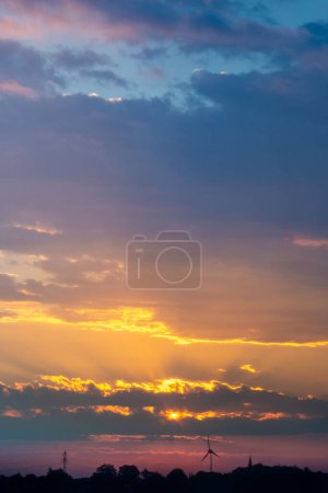 Photo for Colorful sunrise with interesting cloudscape - Royalty Free Image