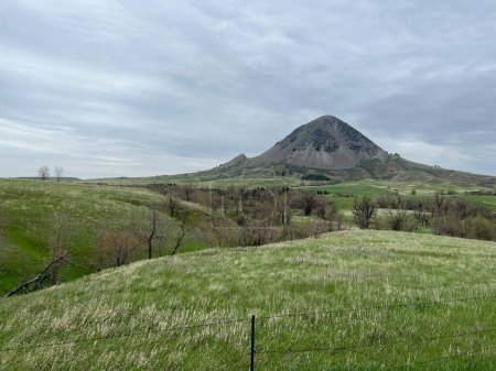 Photo for Bear Butte in Bear Butte State Park near Sturgis, South Dakota on a cloudy day. - Royalty Free Image
