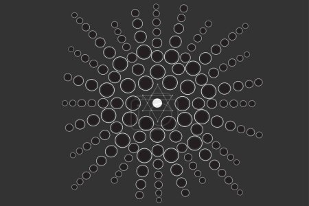 Ilustración de Ilusión óptica por círculos - juegos mentales - Imagen libre de derechos