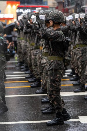 Foto de Día de las Fuerzas Armadas desfile militar del ejército coreano en Seúl capital de Corea del Sur el 26 de septiembre de 2023 - Imagen libre de derechos