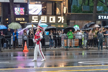 Foto de Día de las Fuerzas Armadas desfile militar del ejército coreano en Seúl capital de Corea del Sur el 26 de septiembre de 2023 - Imagen libre de derechos