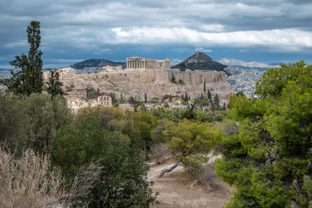 Photo for Aerial cityscape panoramic view of Athens capital city of Greece - Royalty Free Image