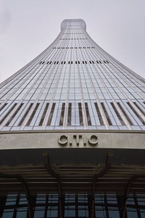 Photo for CITIC Tower (China Zun Tower), 528 m supertall skyscraper in the Central Business District of Beijing, capital of China on 19 April 2024 - Royalty Free Image