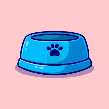 Téléchargez les illustrations : Pet bowl illustration icône dessin animé - en licence libre de droit