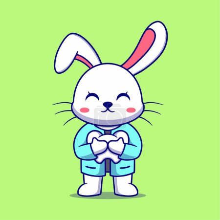 Illustration for Cute dentist bunny Cartoon Vector Icon Illustration. Animal Icon Concept Isolated Premium Vector. Flat Cartoon Style - Royalty Free Image