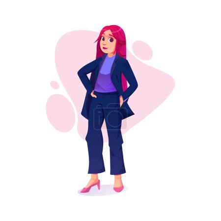 Illustration for Vector businesswoman cute character illustration - Royalty Free Image