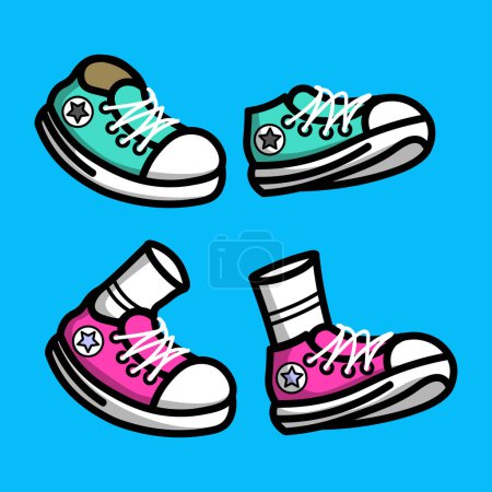 Illustration for Shoes cartoon vector icon illustration - Royalty Free Image
